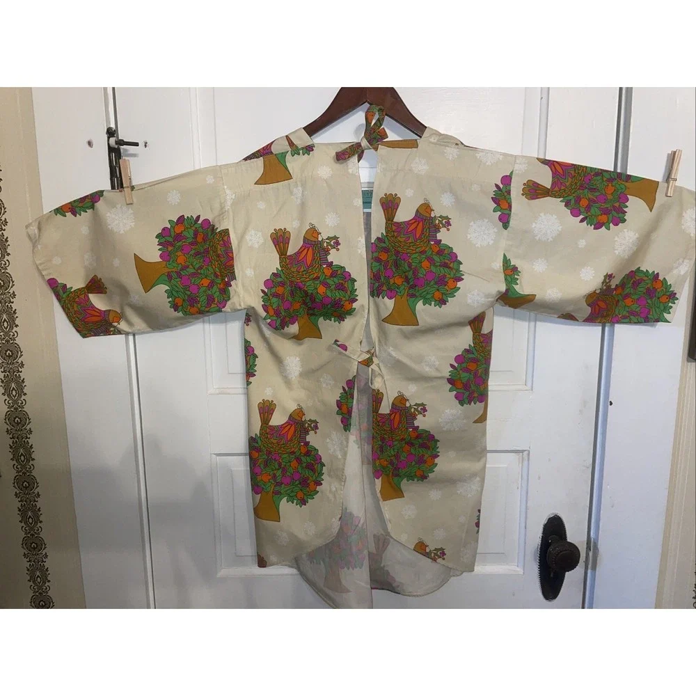 Design House Tie Back Smock Fruit Tree‎ Bird